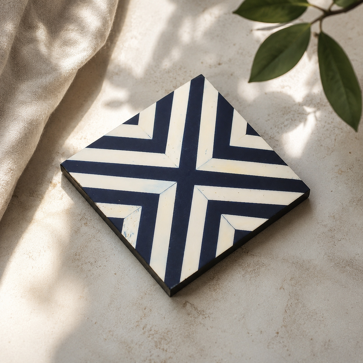 Roma Bone Inlay Coaster