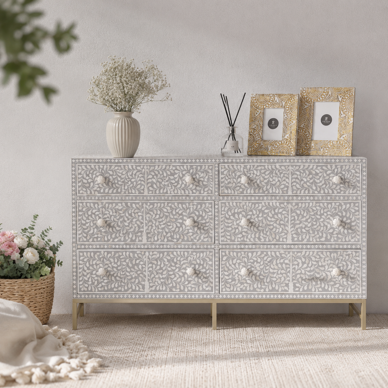Sana Bone Inlay Dresser