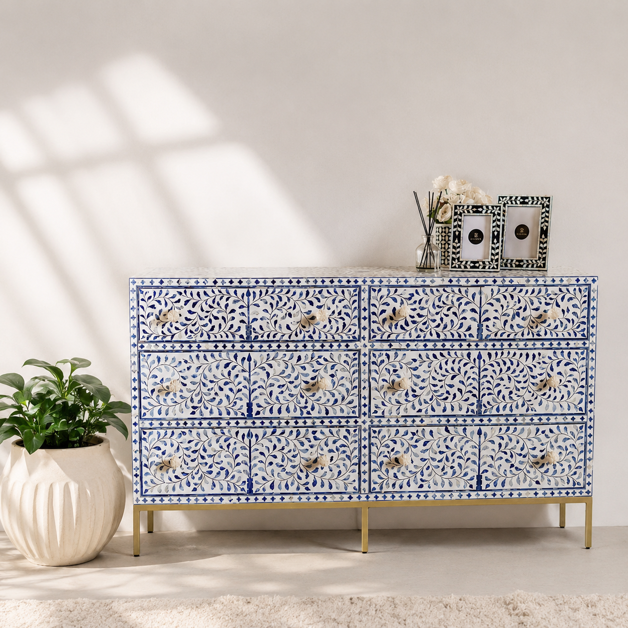 Mason Bone Inlay Chest of Drawer