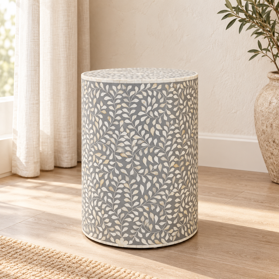 Allen Bone Inlay Stool