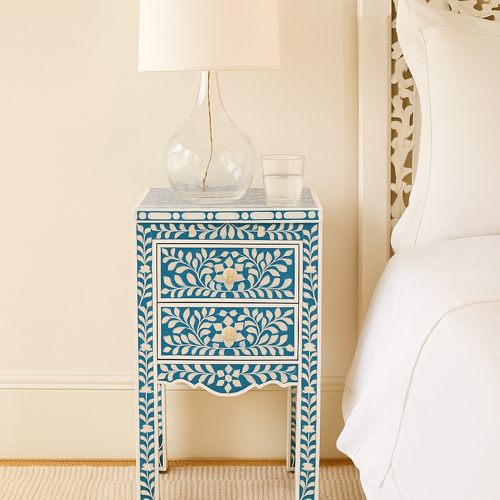 Ivy Bone Inlay Bedside