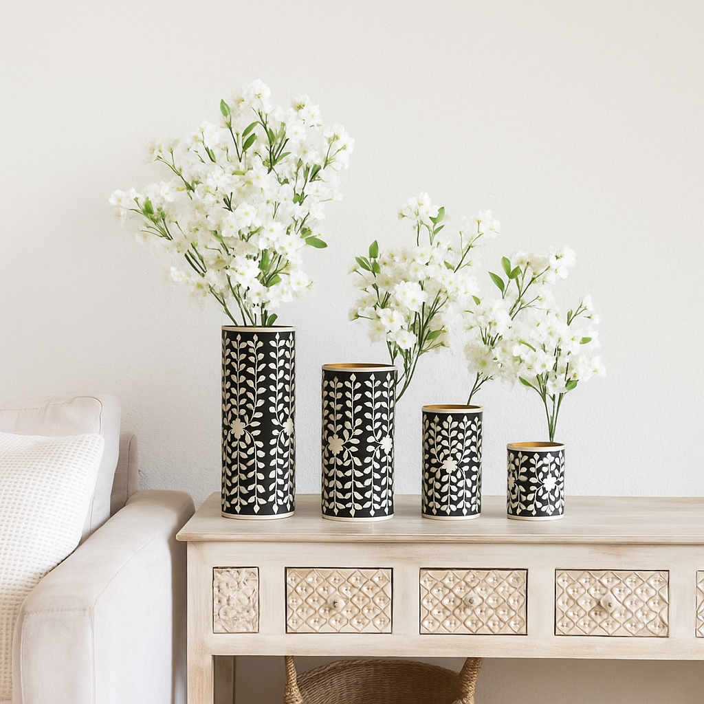 Winslet Bone Inlay Vase