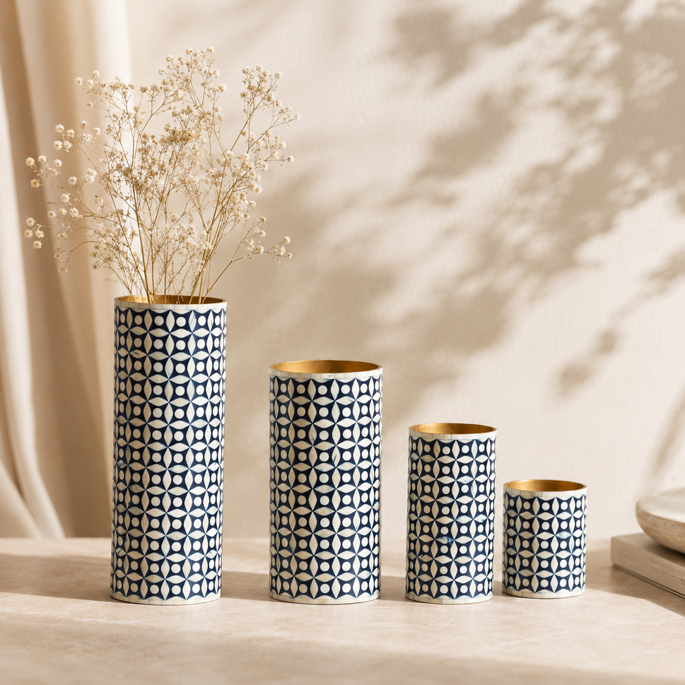 Shanna Bone Inlay Vase