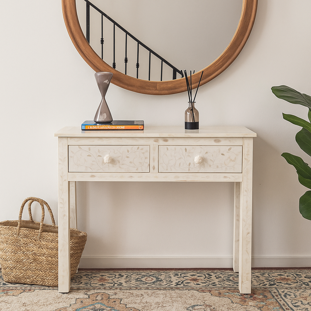 Ivan Bone Inlay Console Table