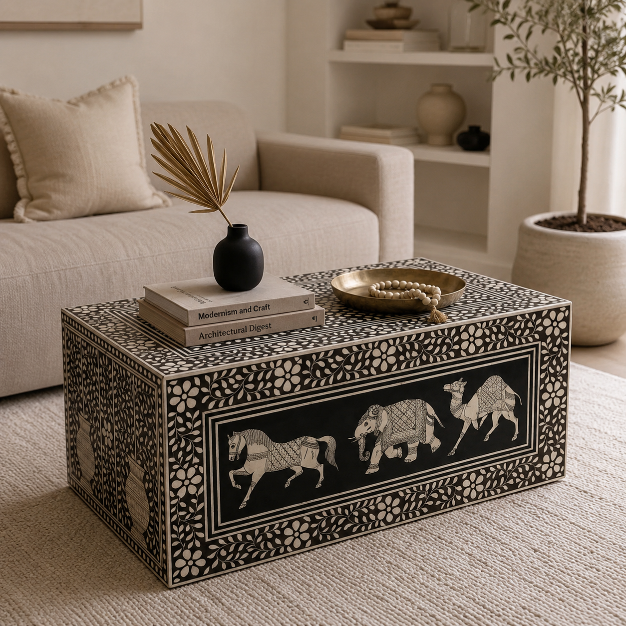 Talia Bone Inlay Coffee Table