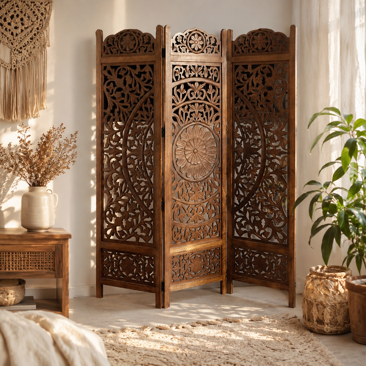 Yenfer Carved Room Divider