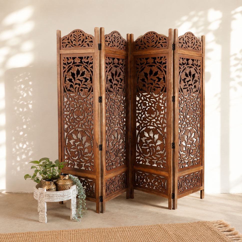 Ava Carved Room Divider
