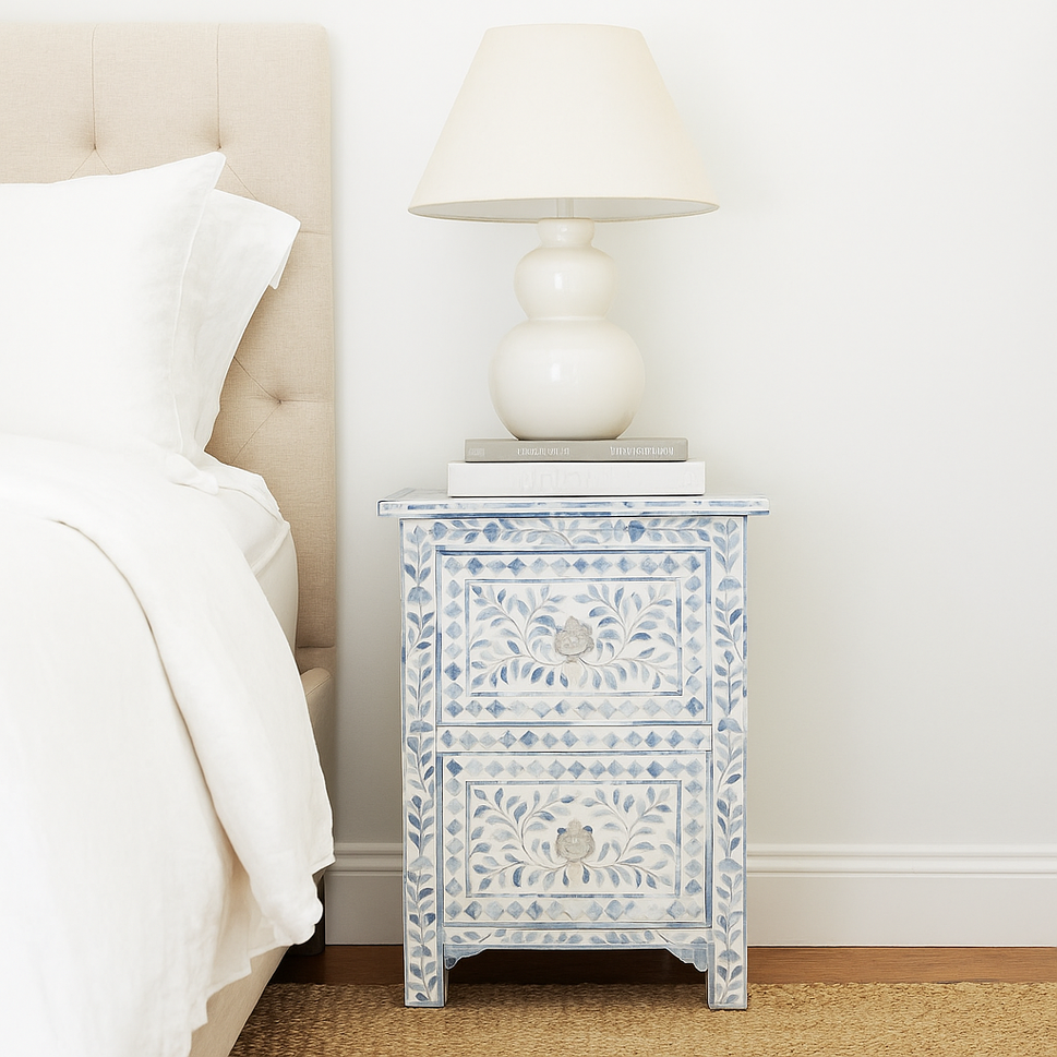 Dove Bone Inlay Bedside