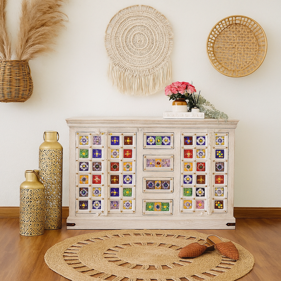 Kai Wooden Tile Sideboard