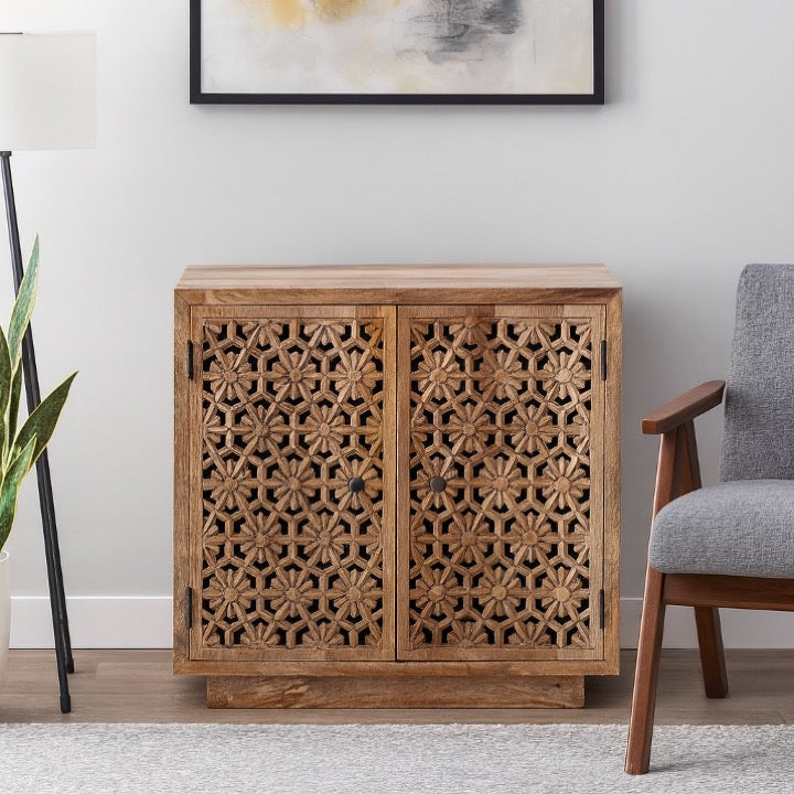 Gracie Hand Carved Cabinet