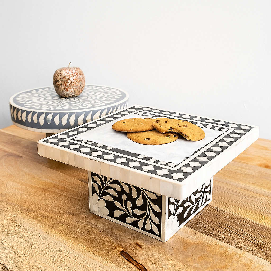 Judy Bone Inlay Cake Stand