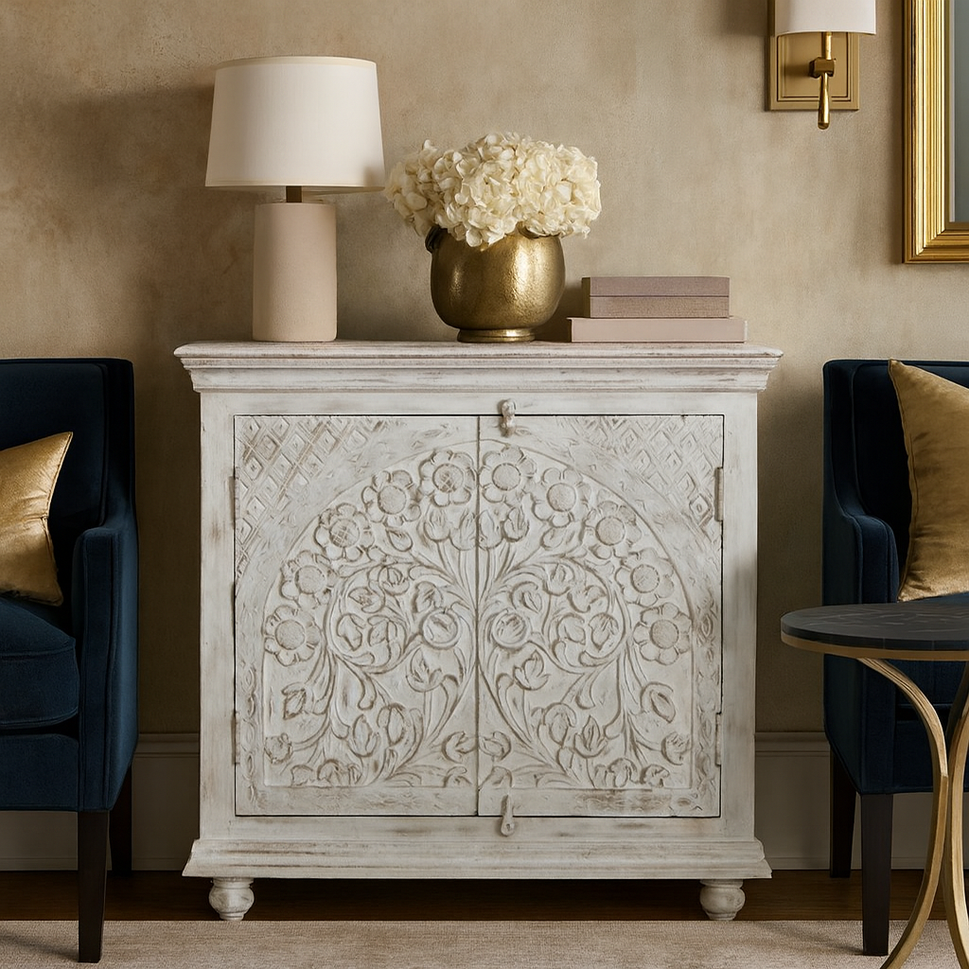 Tara Carved Wooden Cabinet