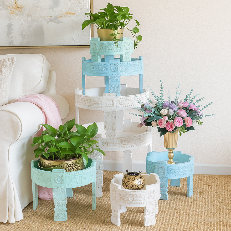 Hari Carved Chakki Table