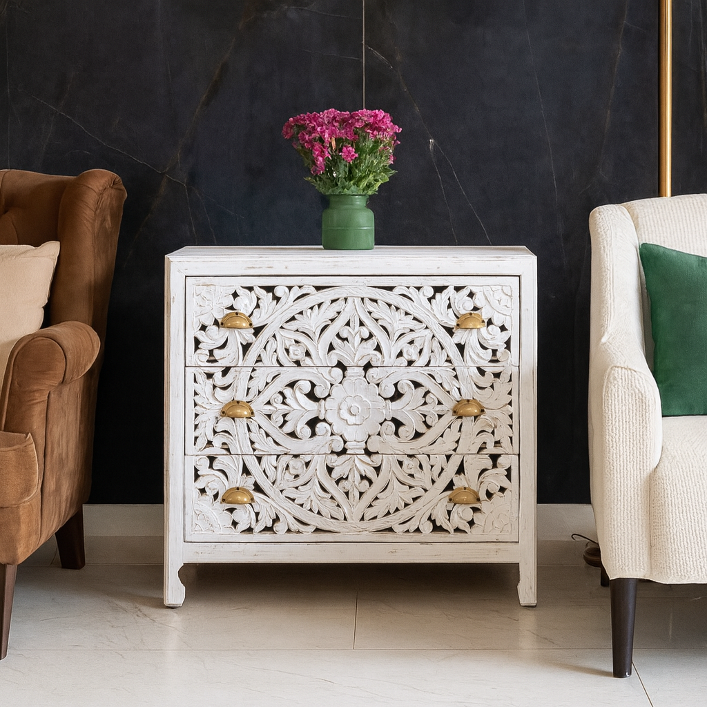 Josh Carved Chest of Drawer