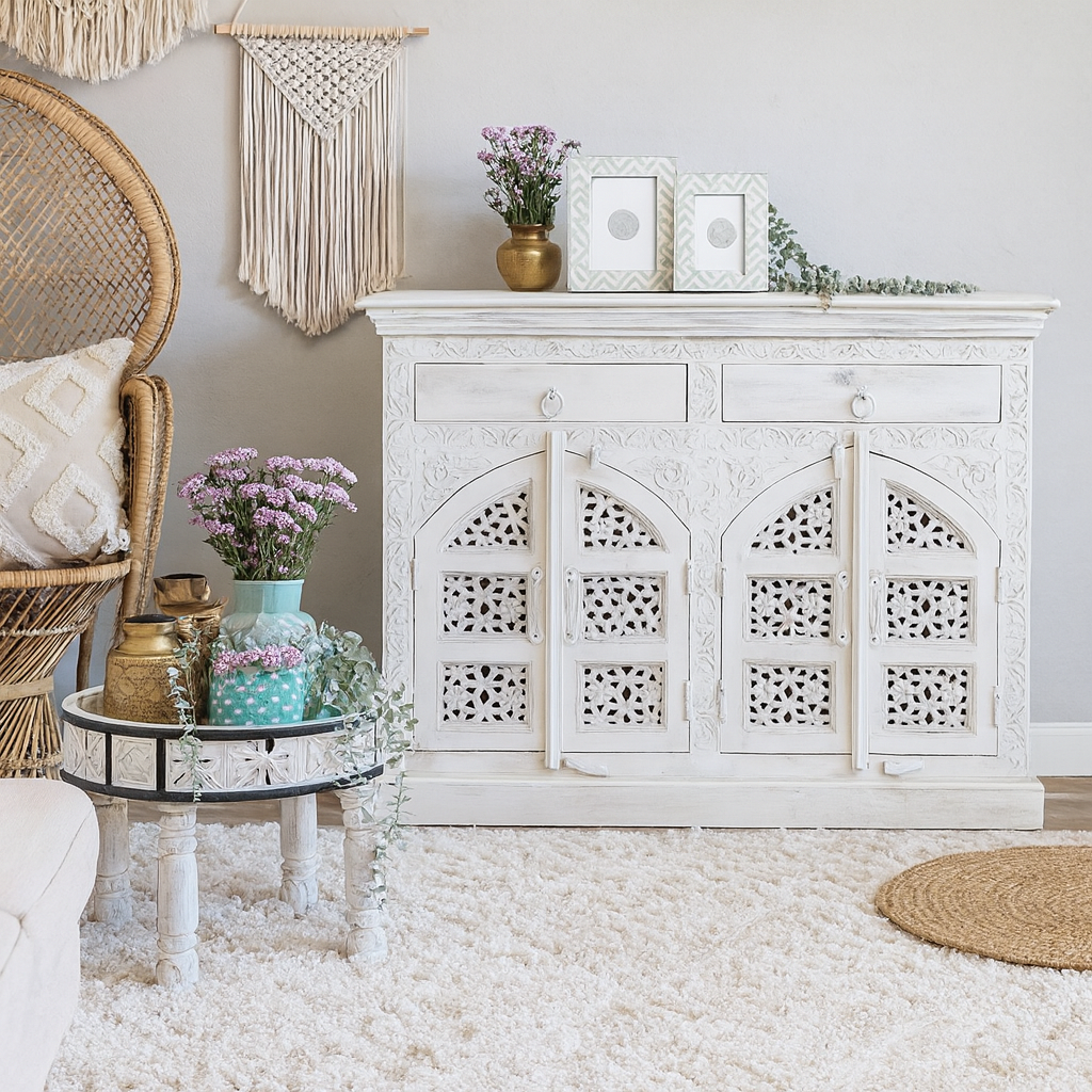 Ana Carved Wooden Cabinet