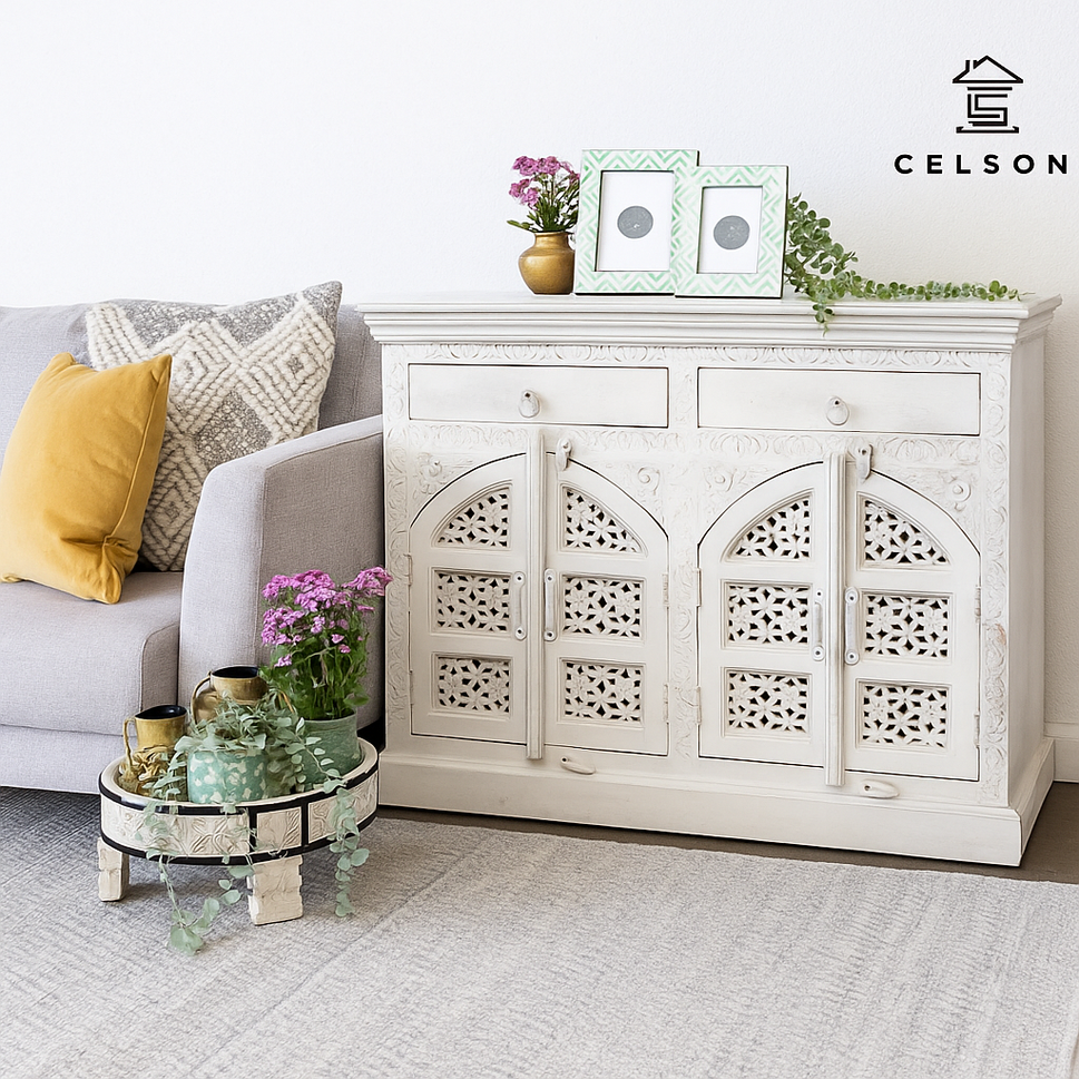 Ana Carved Wooden Cabinet