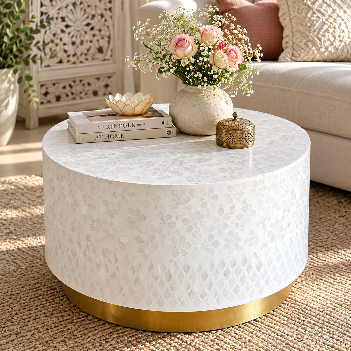 Joy Mother of Pearl Inlay Coffee Table