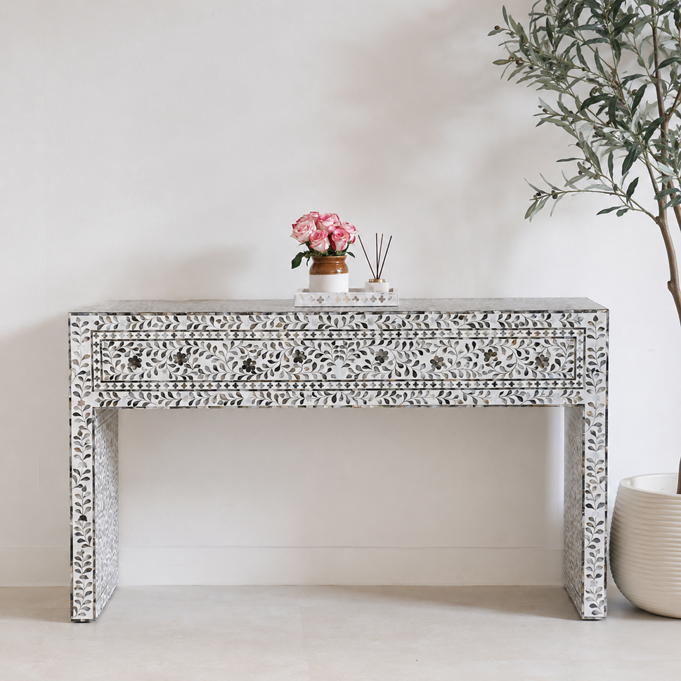 Alia Mother of Pearl Inlay Console Table