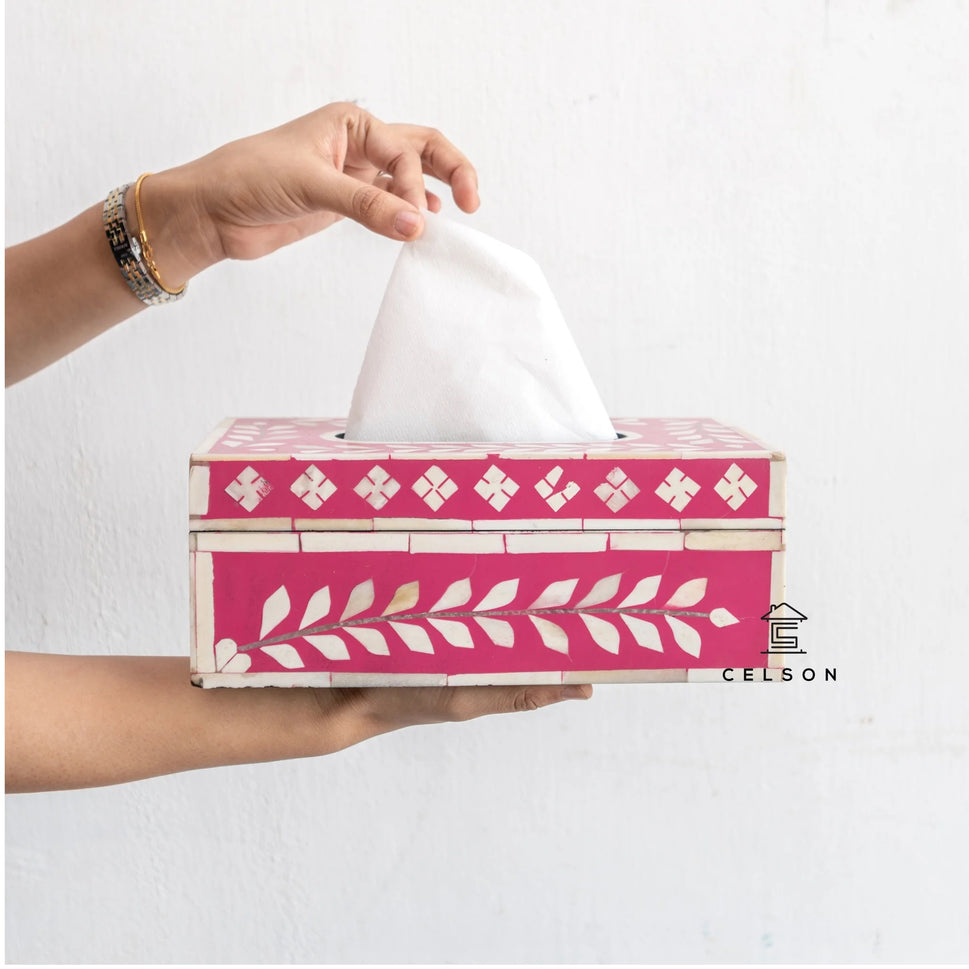 Anna Bone Inlay Tissue Box
