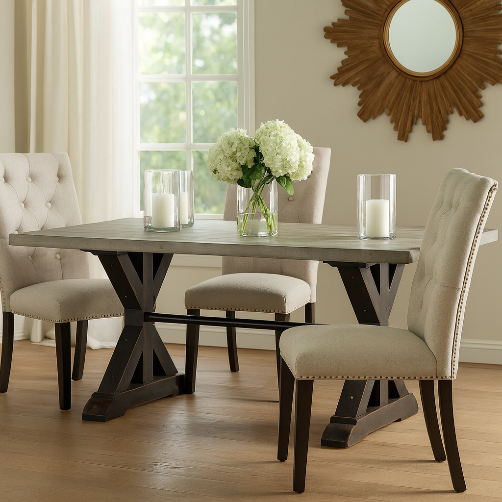 Laurie Hand Carved Wooden Dining Table
