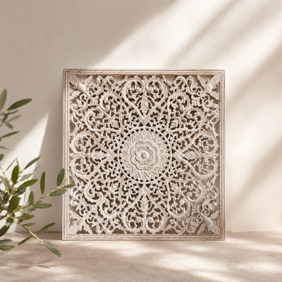 Fink Carved Wall Panel Distressed