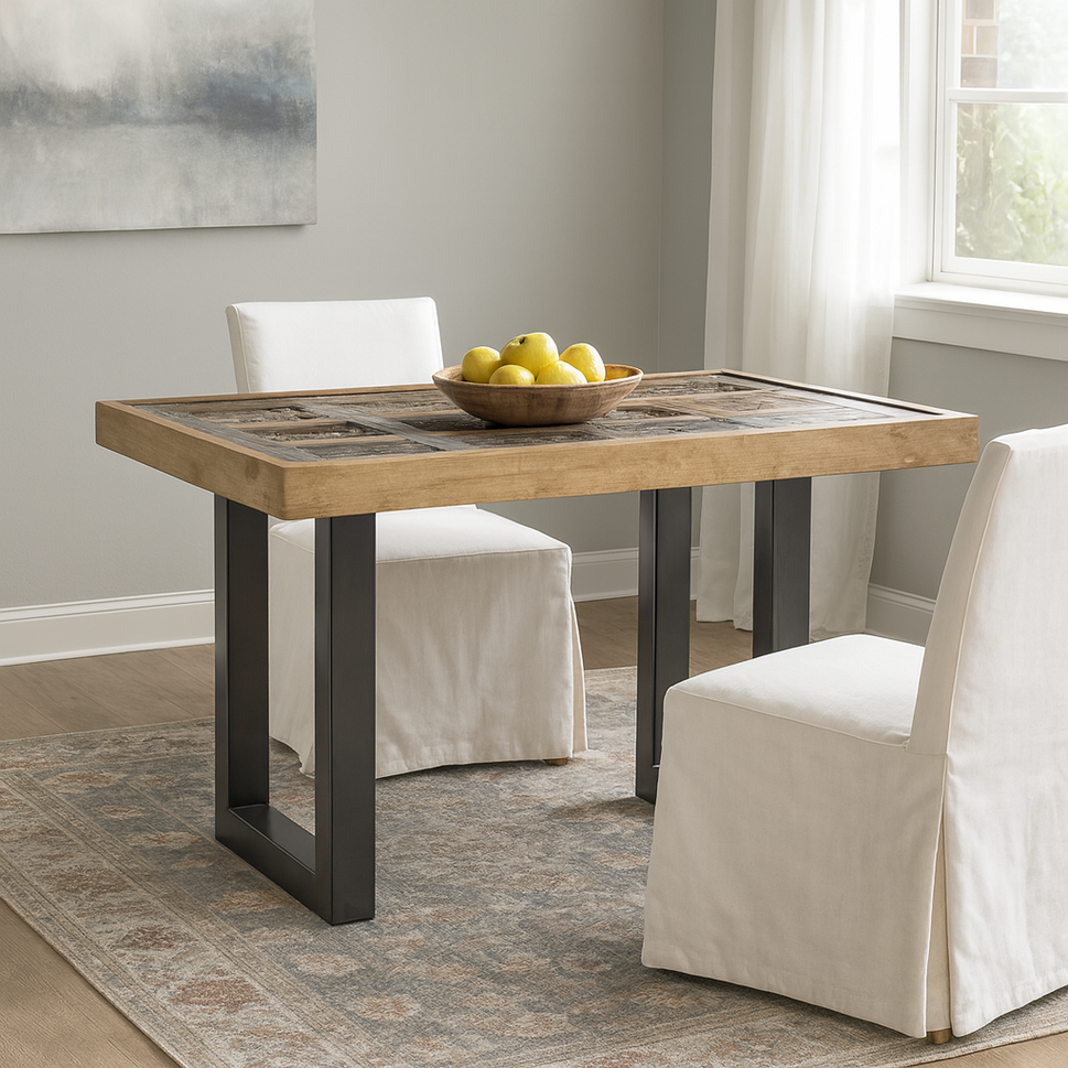 Lena Hand Carved Wooden Dining Table