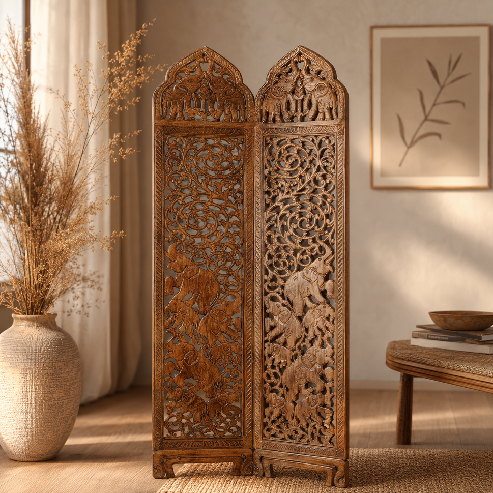 Ellie Handcarved Room Divider