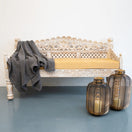 Switch Scott Wooden Hand Carved 3 Seater Sofa with Cushion Seat 2 image