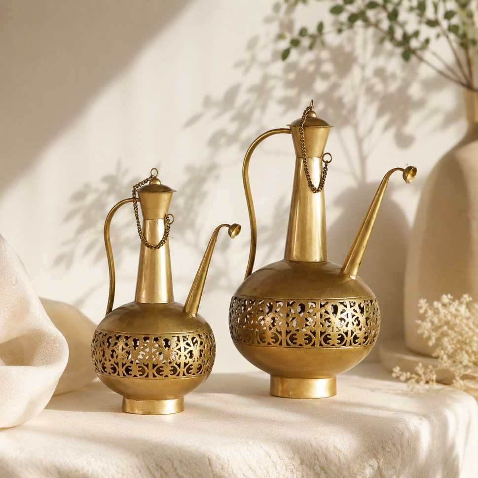 Sofia Antique Brass Lantern
