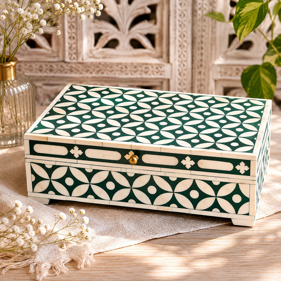 Kelly Bone Inlay Jewelry Box