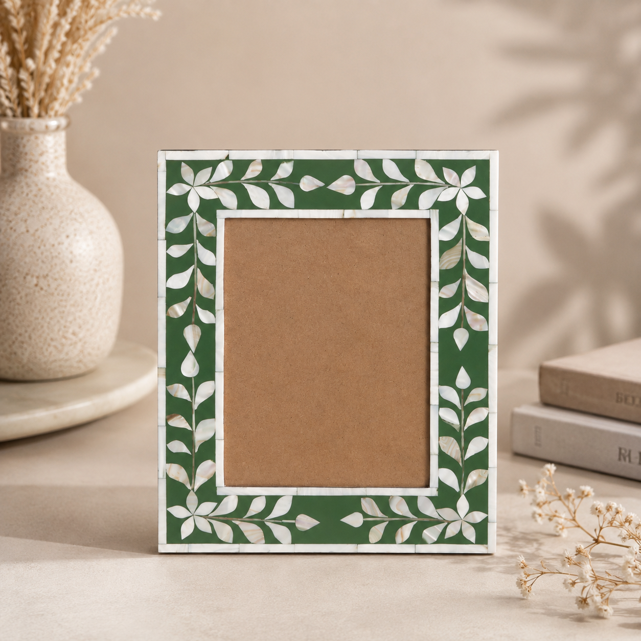 Clay Mother of Pearl Inlay Photo Frame