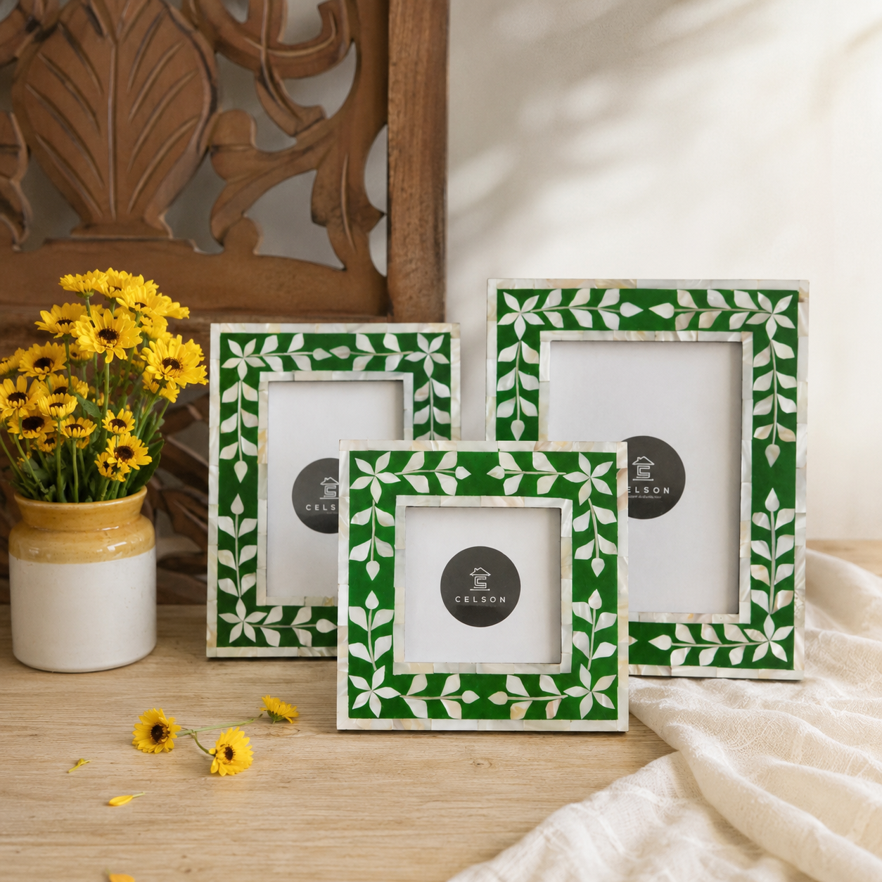 Maya Mother of Pearl Inlay Photo Frame