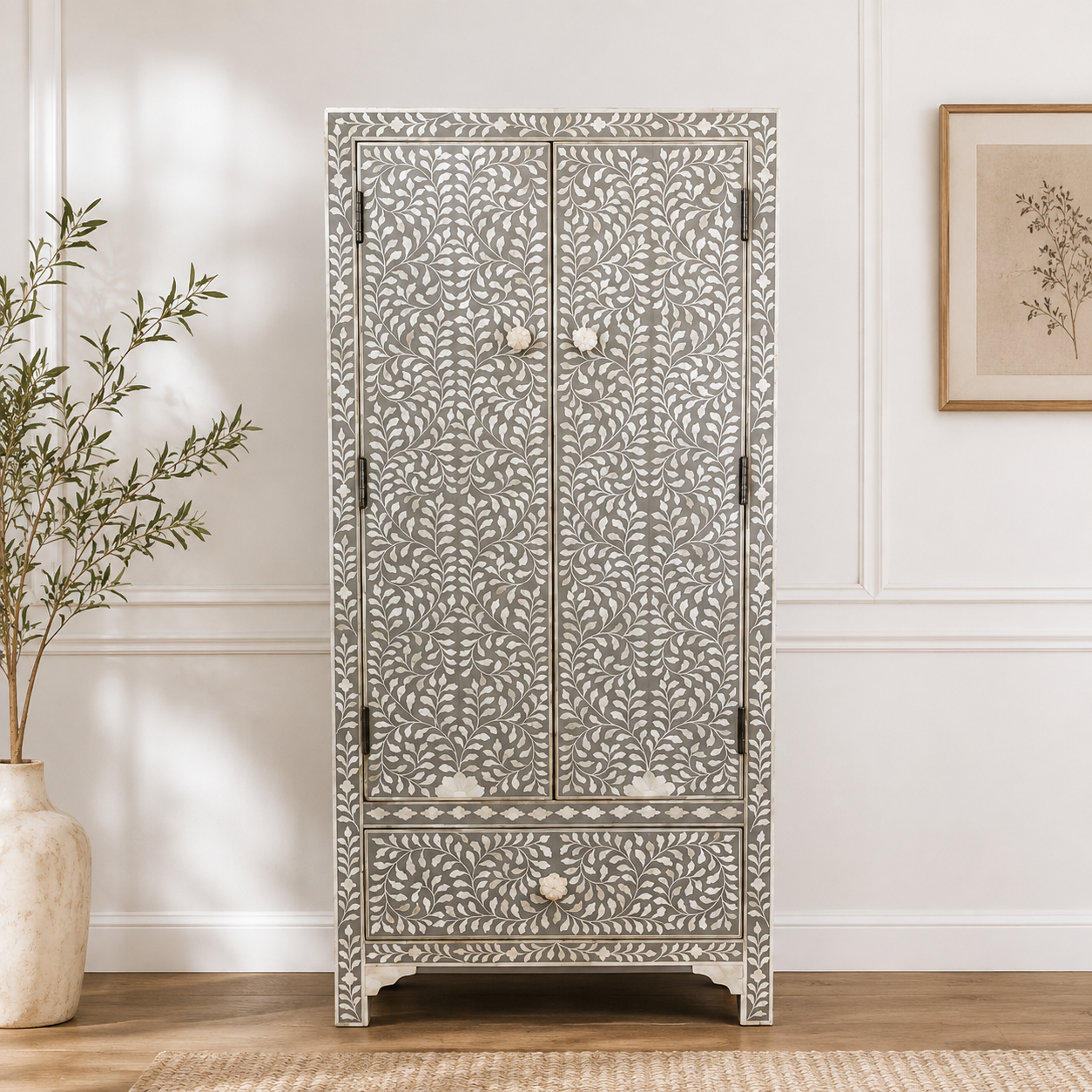 Eira Bone Inlay Almirah