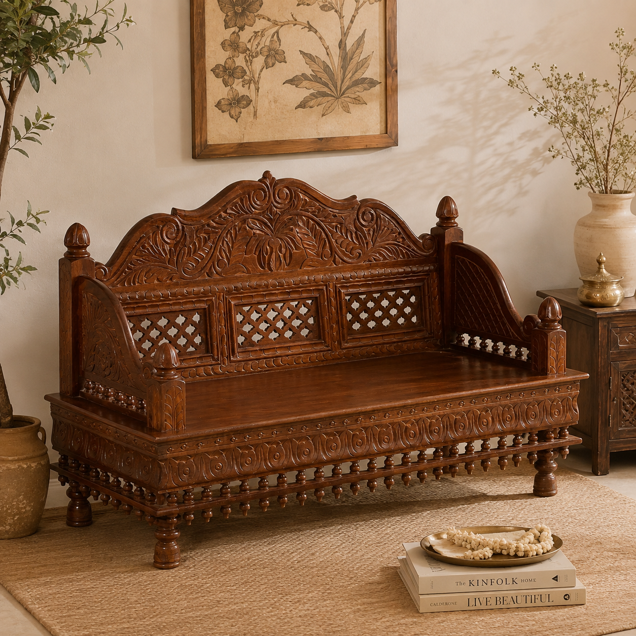 Ahuja Wooden sofa