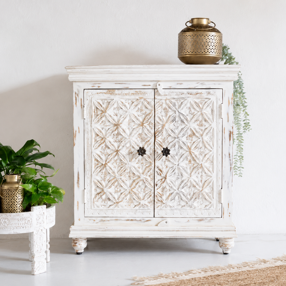 Ashi Carved Wooden Cabinet