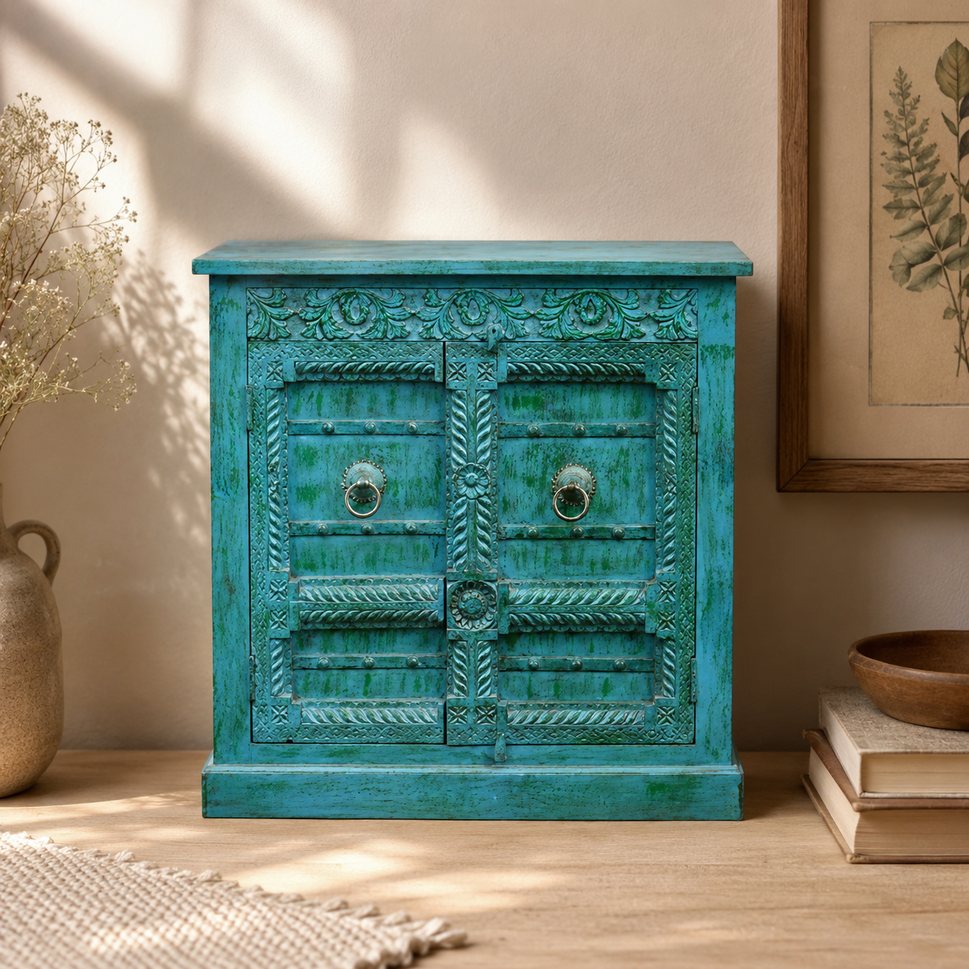 Herry Carved Wooden Chest