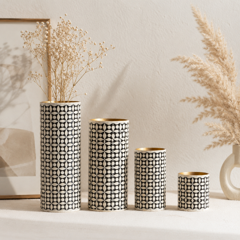 Shanna Bone Inlay Flower Vase