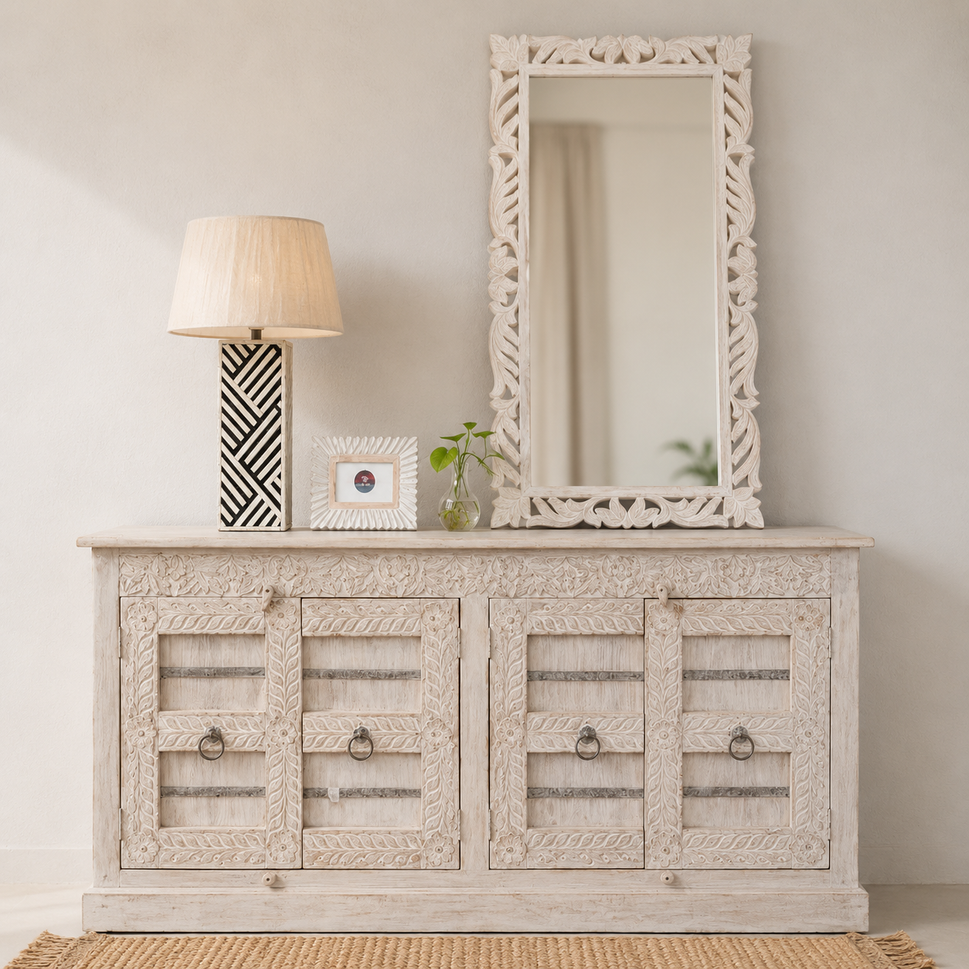Eva Hand Carved Side Board