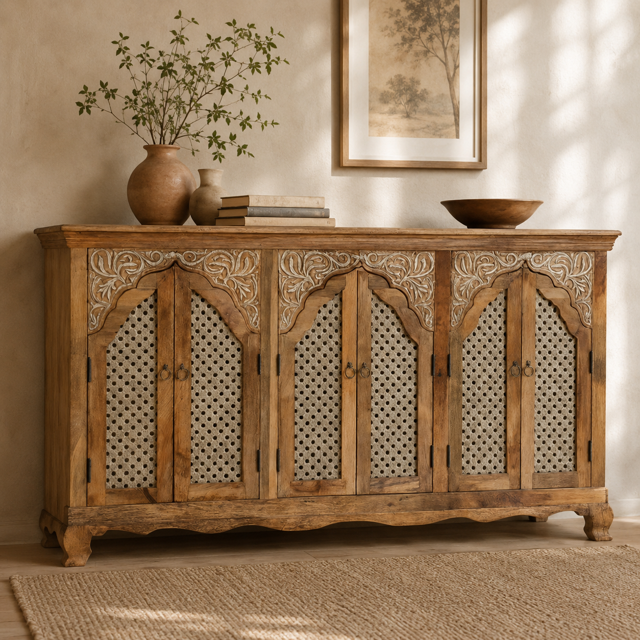 Brenden Hand Carved Sideboard