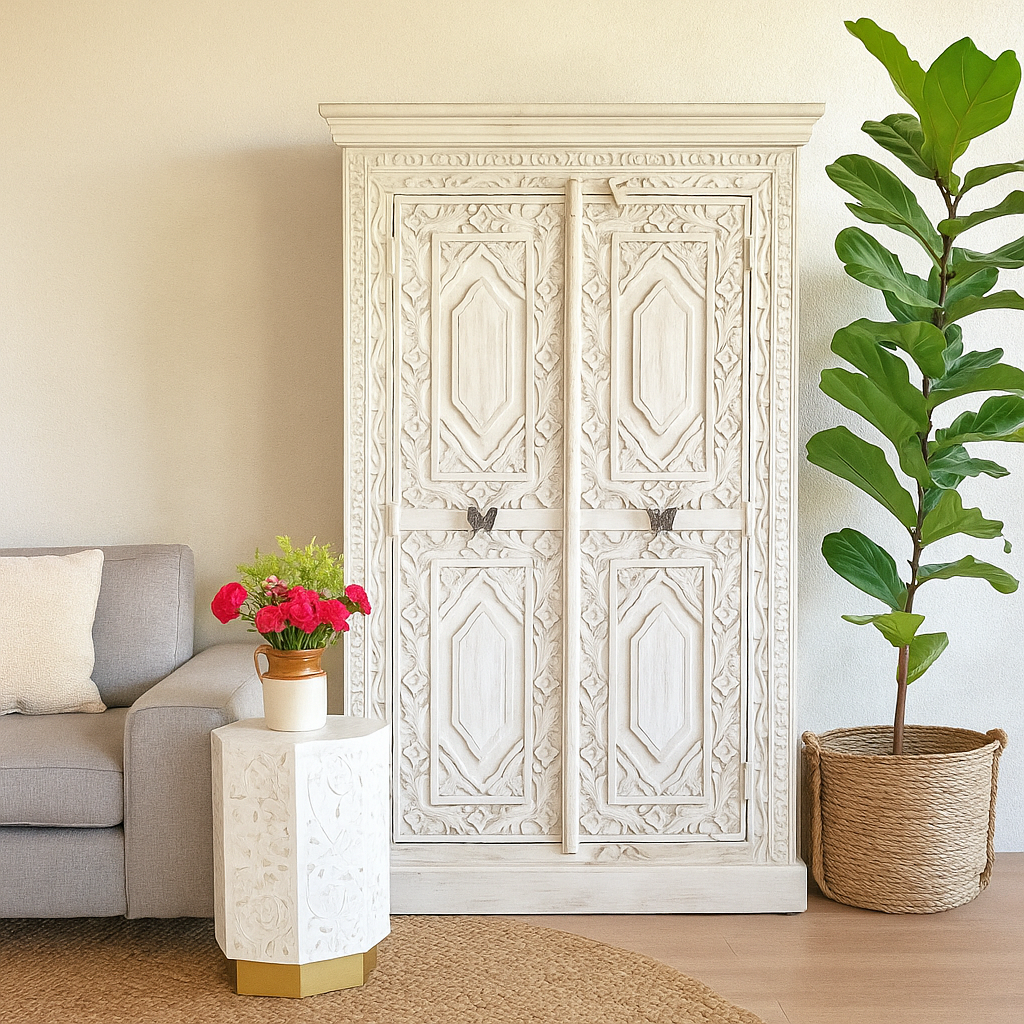 Gia Hand Carved Almirah