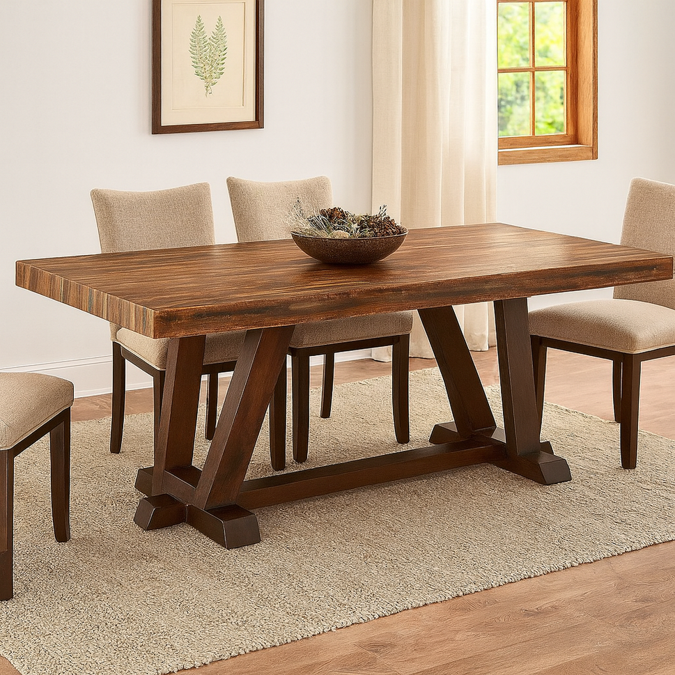 Emilia Hand Carved Wooden Dining Table