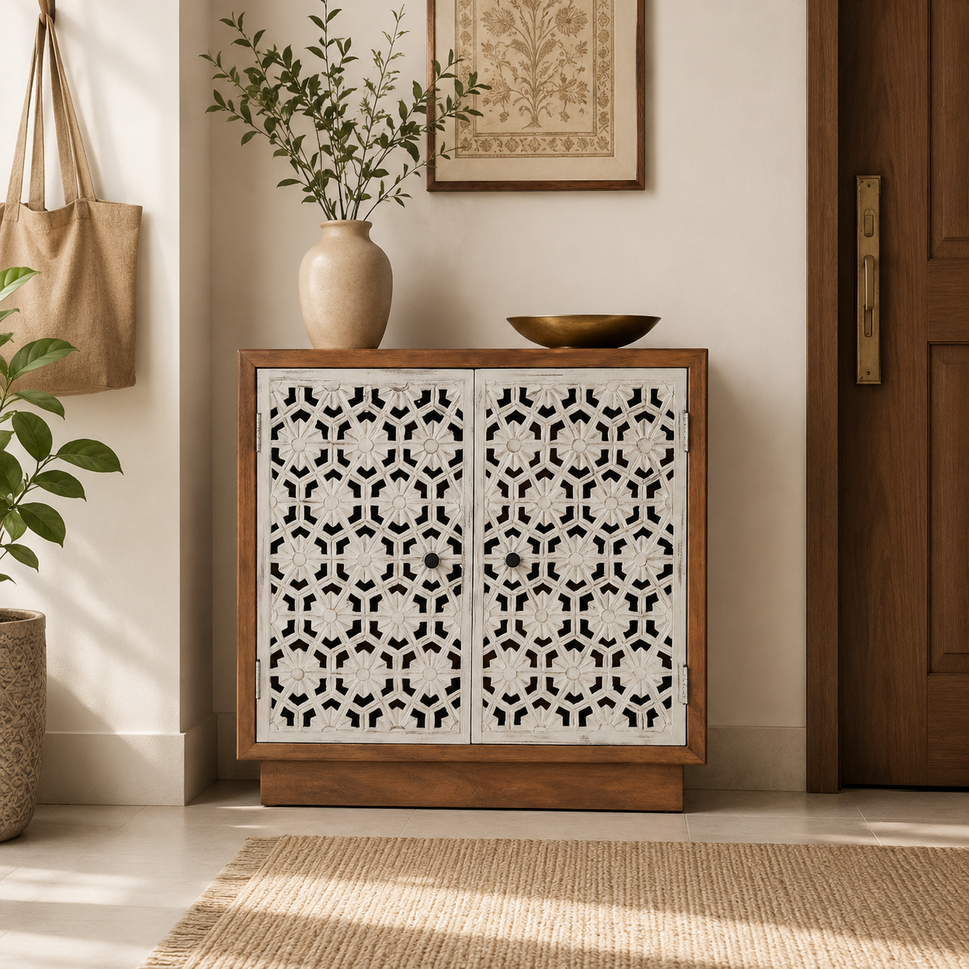 Kenny Hand Carved Cabinet