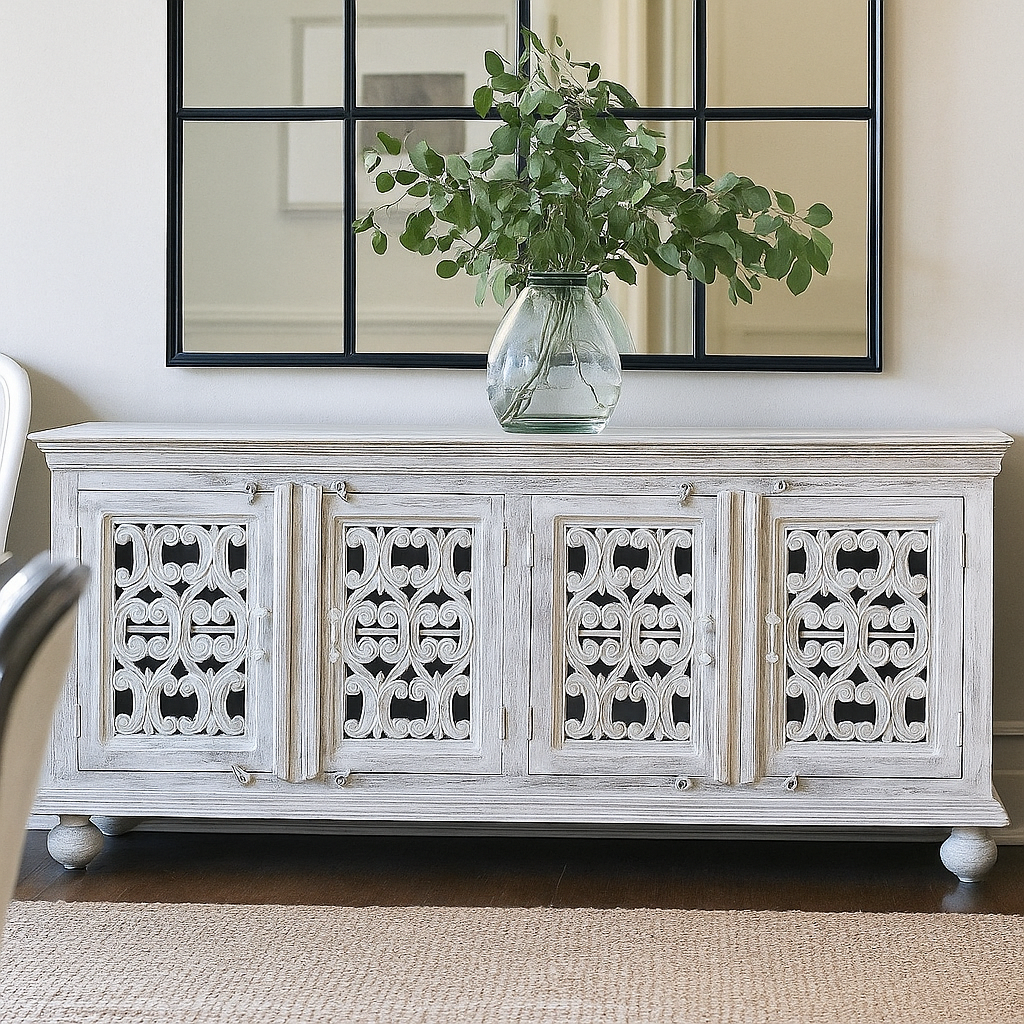 Kaley Hand Carved Wooden SideBoard