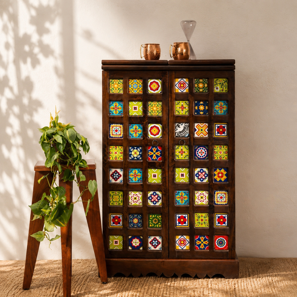 Jane Tile Bar Cabinet
