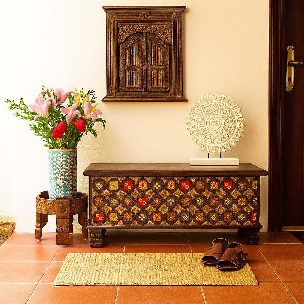 Yuvi Brass & Tile Heritage Trunk