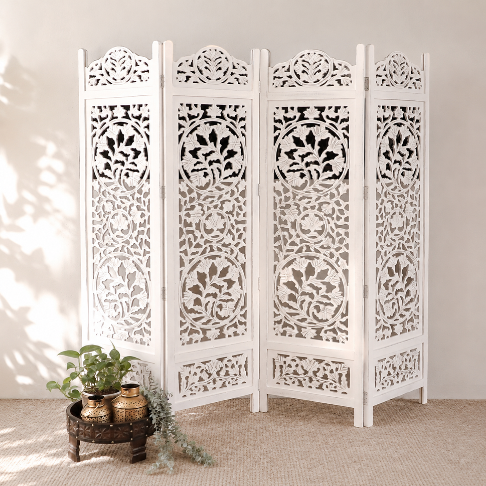 Ava Carved Room Divider