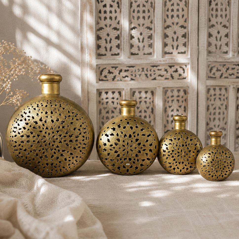 Rita Brass Finish Lantern