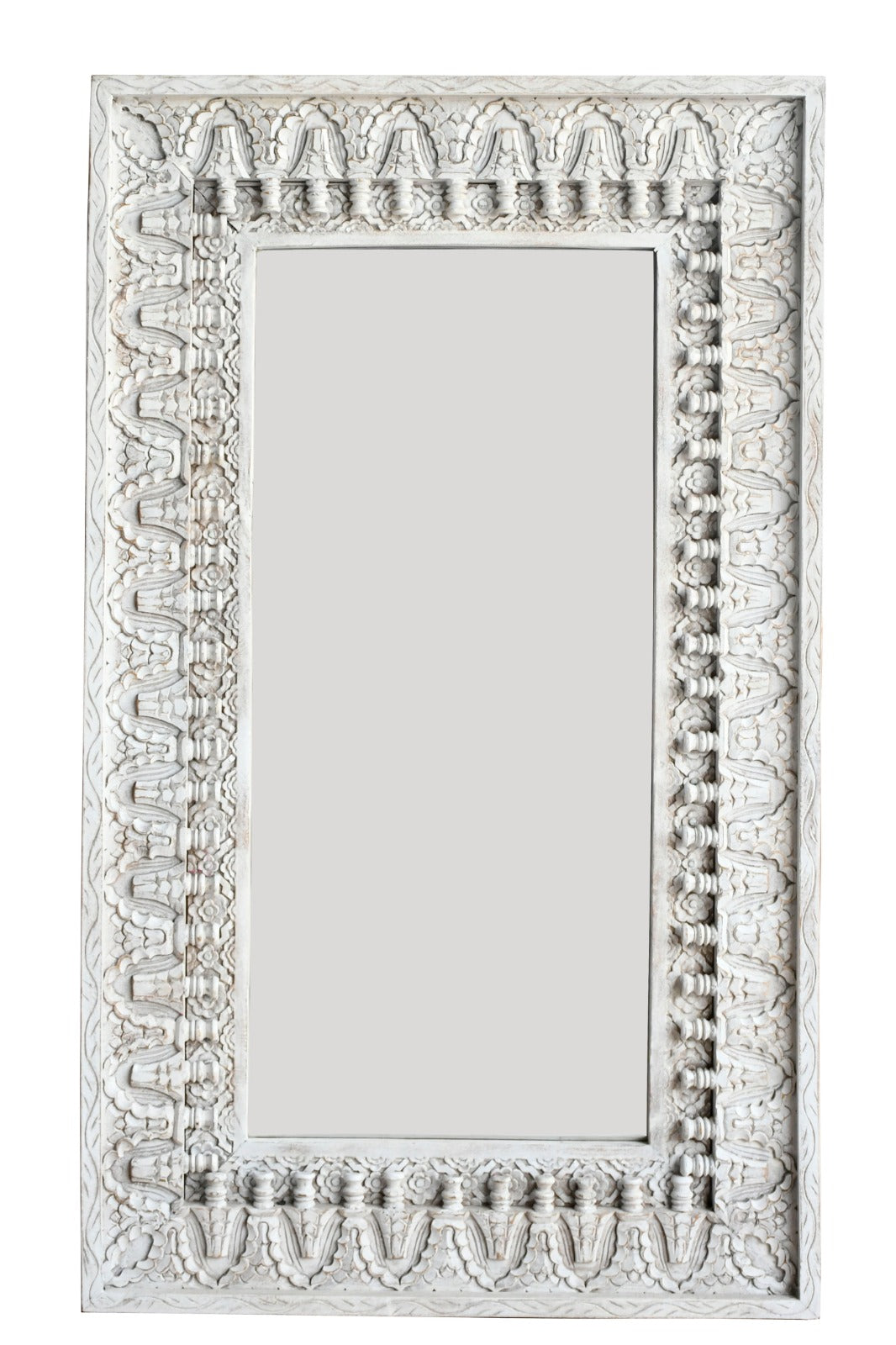 Hazel Hand Carved Window Mirror