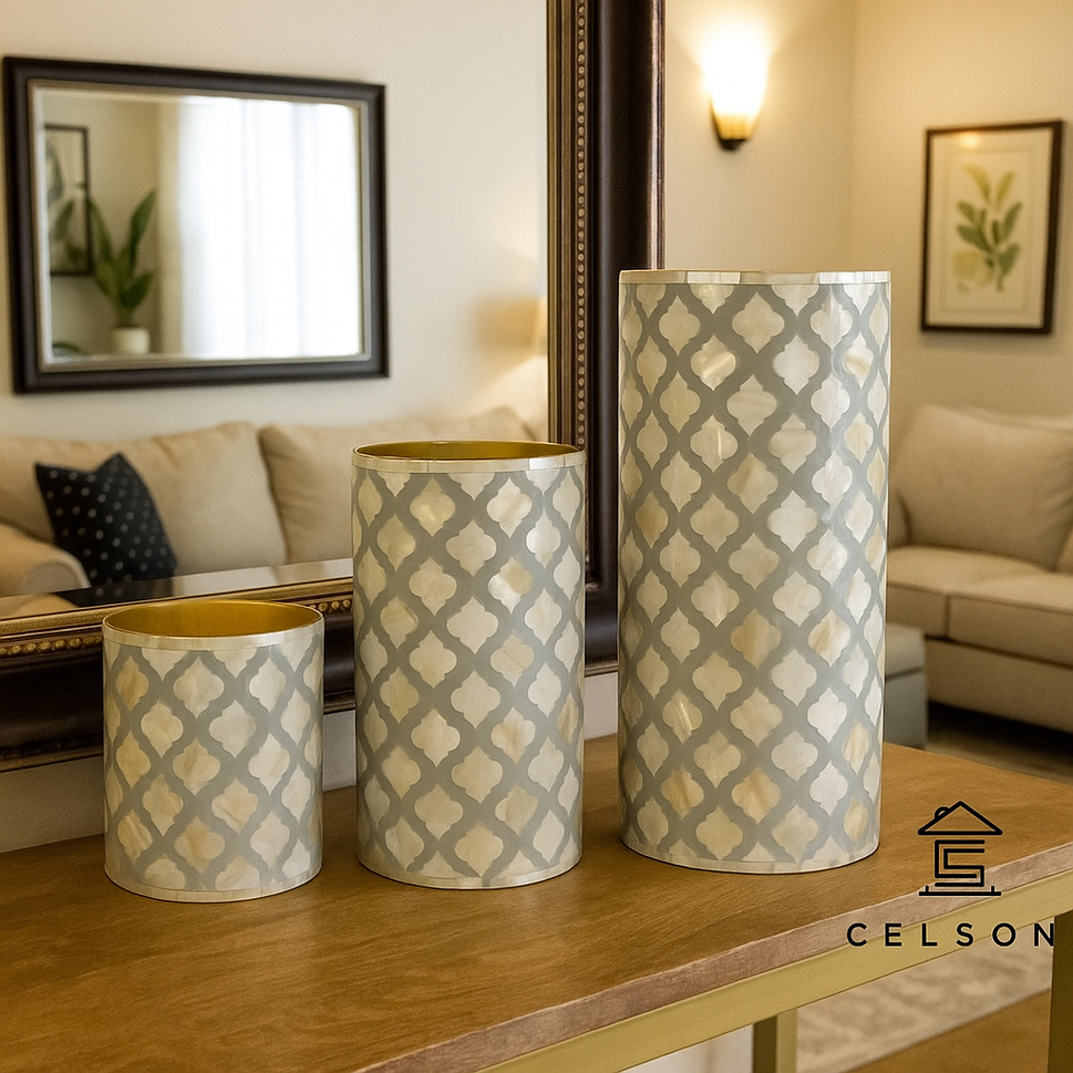 Steve Mother of Pearl Inlay Vase