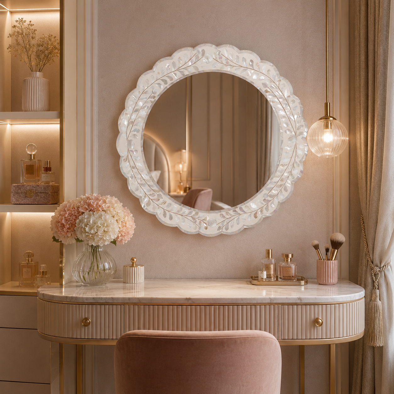 Lucas Mother of Pearl Inlay Mirror
